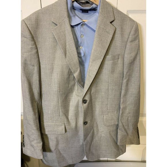 Jos A Bank Men’s Sz 41R Linen‎ Wool Sport Coat Blazer Jacket Gray - Picture 5 of 9